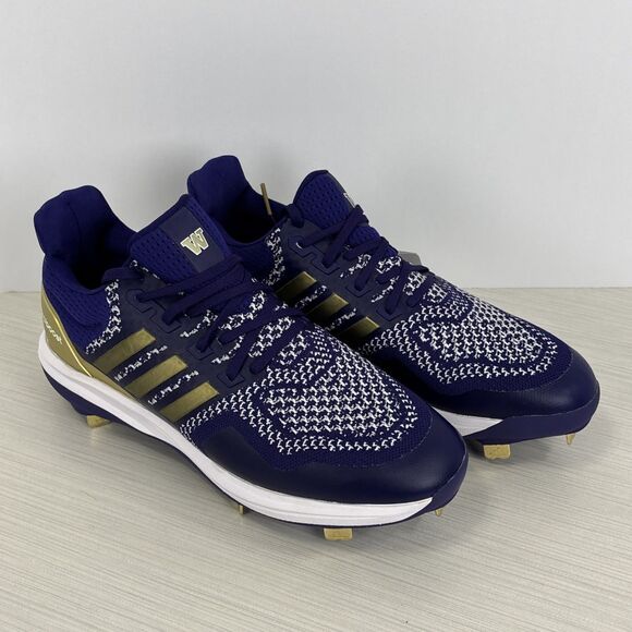 Adidas UltraBoost DNA 1.0 Mens Size 9.5 Huskies Team Issue Purple Baseball Cleat - Picture 1 of 8